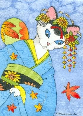 Geisha Cat Pictures, Images and Photos