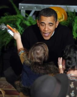 President Obama and trick treater