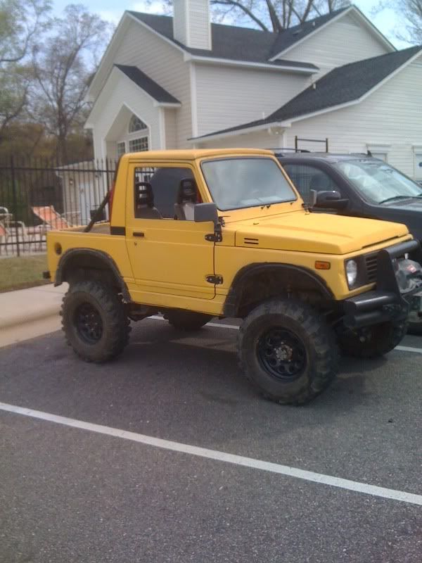 Yellow Suzuki Samurai