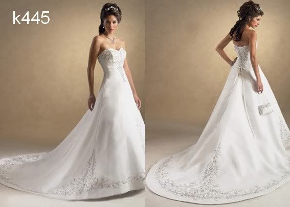 strapless wedding dress K445