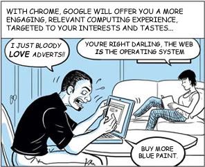Google Chrome Info Comic, Lampooned