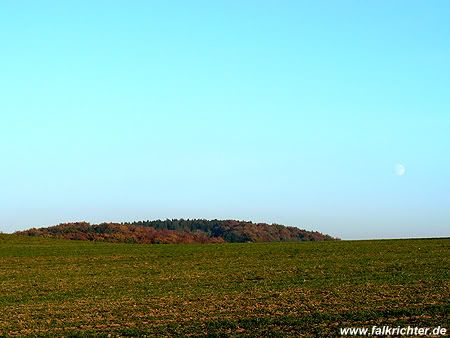 Landschaft mit Mond am 11.10.2008