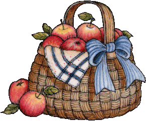 Apple Basket & Butterfly.gif Pictures, Images and Photos