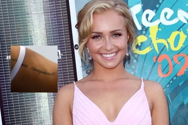 what does hayden panettiere tattoo say. Hayden Panettiere