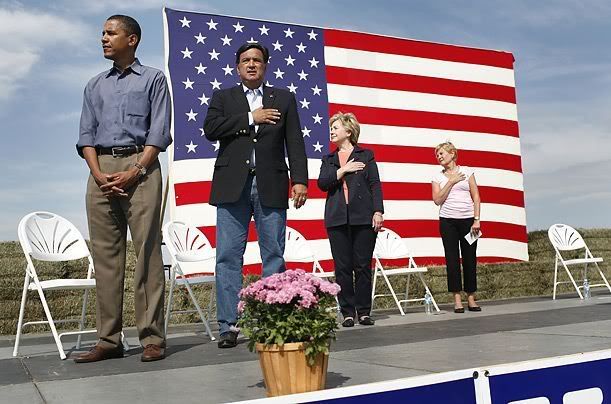 Boehner and Obama photo: Obama without hand on heart obama-pledge-of-allegiance.jpg