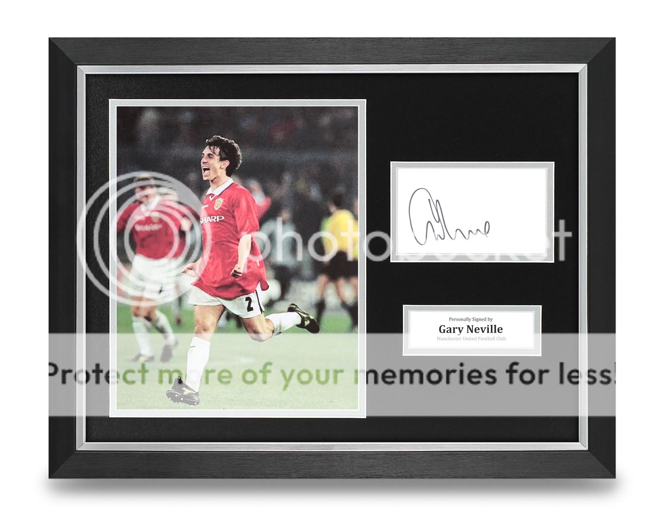 Gary Neville Signed 16x12 Framed Photo Display Man Utd Autograph ...