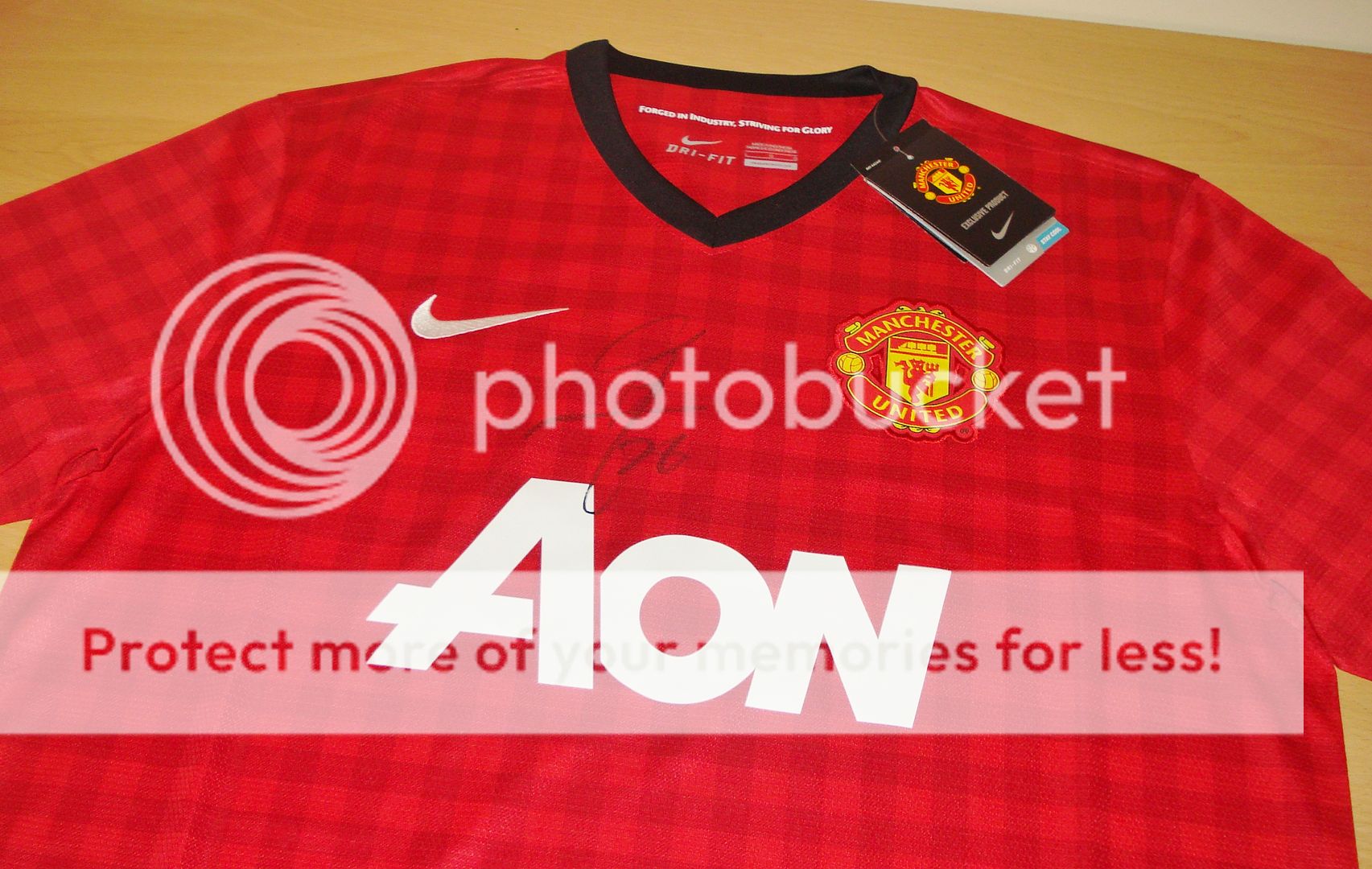 Shinji Kagawa Genuine Hand Signed Authentic Manchester United 12 13 Shirt COA