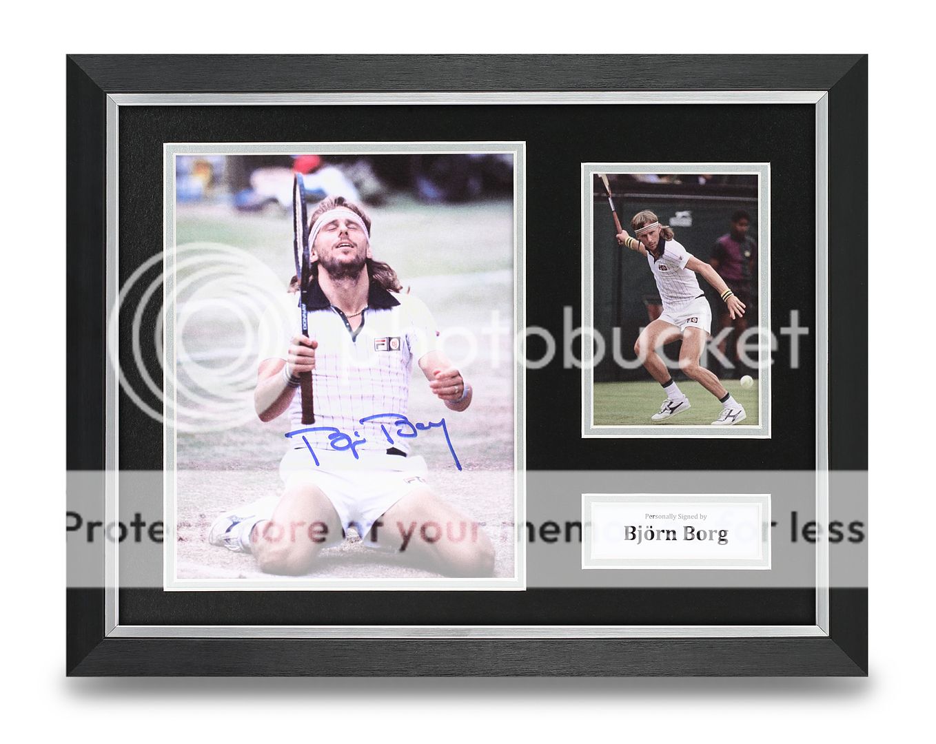 Bjorn Borg Signed A4 Photo Display Wimbledon Tennis Autograph Memorabilia COA 