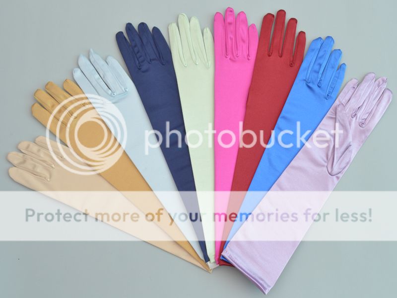 /Prom Gloves GV57 15 Elbow Fingered Satin Prom/Fancy/Wedding Gloves