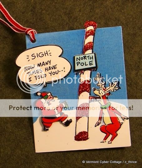   3D Gift Tag SWEET TREATS Christmas Rudolph Reindeer Penguin Ski  