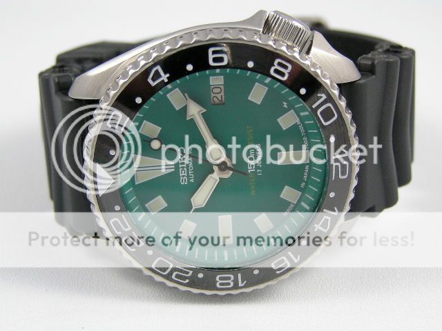 SEIKO 7002 GREEN SUBMARINER DIVERS WATCH GMT CERAMIC BEZEL FOR ROLEX ...